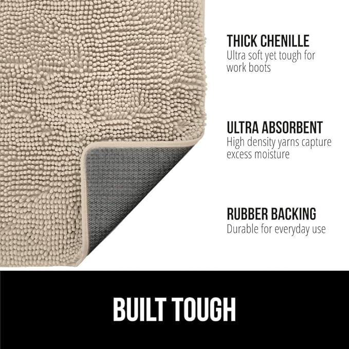 GORILLA GRIP SOAKSTOPPER Dog Door Mat, 60x36 Machine Washable Rug Absorbent - Image 3