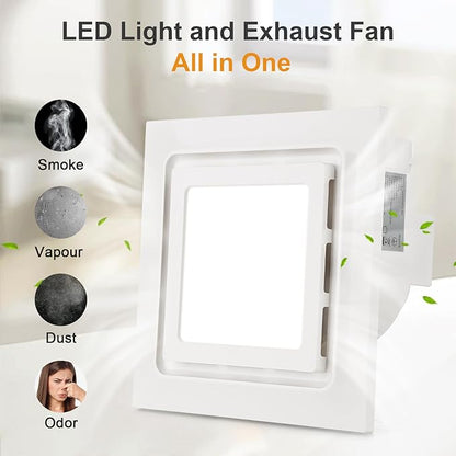 Bathroom Exhaust Fan with Light Ultra Quiet Ventilation Fan Combo 1.0 Sone - Image 6