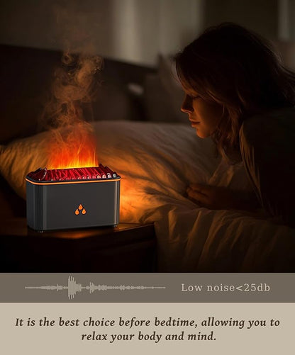 Essential Oil Diffuser, Flame Air Aromatherapy Diffuser, 7 Color Changing Light - Image 3