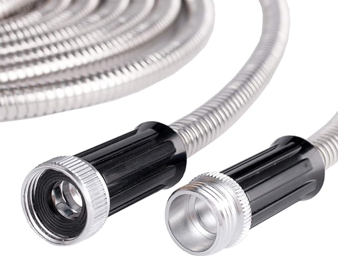 Beaulife Metal Garden Hose 100 ft Flexible No Kink Lightweight RV Drinking - Image 3