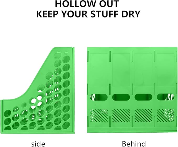 SAYEEC Magazine File Holder, Plastic Desk Organizer File Folder Holder - Image 4