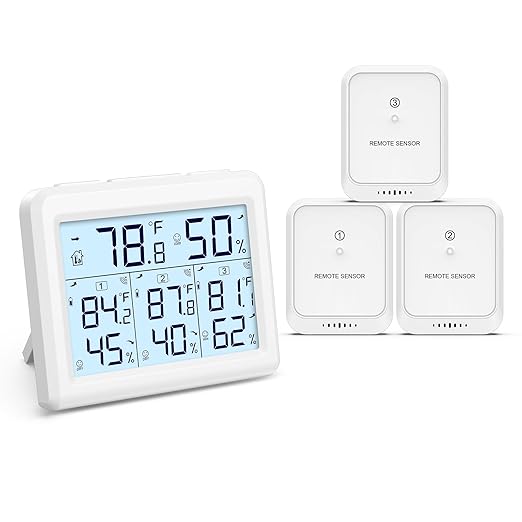 LOFICOPER Indoor Outdoor Thermometer Wireless, Digital Temperature Humidity by LOFICOPER