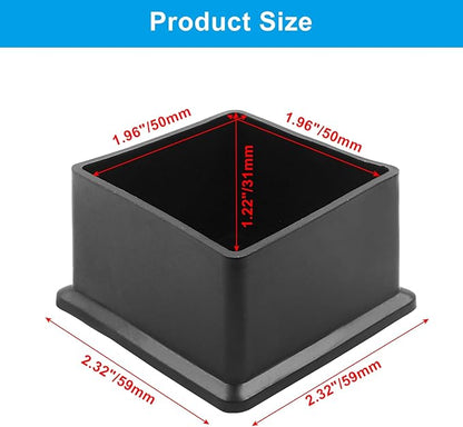 BokWin 4 Pcs Chair Leg Caps 2 Inch*2 Inch Square Furniture Floor Protectors - Image 5