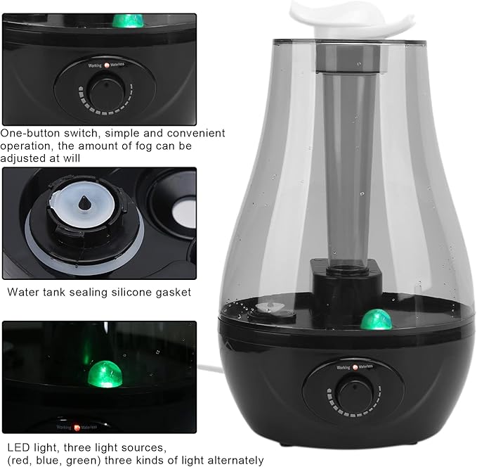 110-220v Air Humidifier Diffuser Mini Double Spray Ultrasonic Atomizer - Image 4