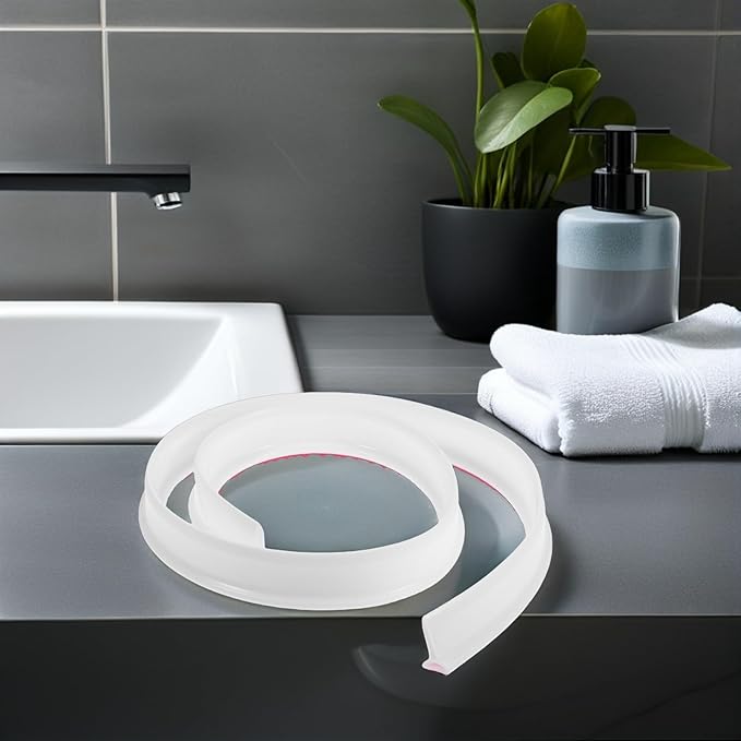 Silicone Water Retaining Strip 1M White 30Mm High Bathroom Water Blocking Strip - Image 5