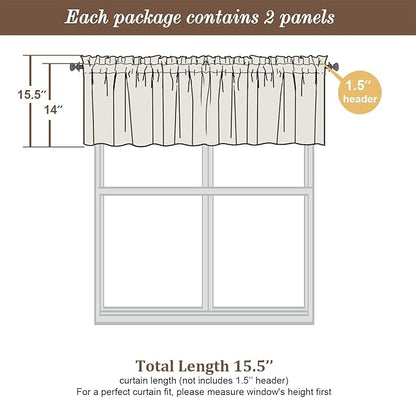 Chyhomenyc Roman Valance for Windows, Light Filtering Linen Blend Textured - Image 5