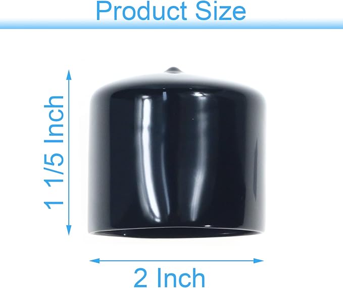 Acocony 2 Inch Rubber Cap Round Rubber End Caps PVC Flexible Protector Plastic - Image 2