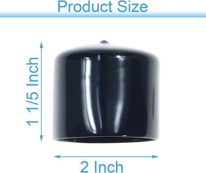 Acocony 2 Inch Rubber Cap Round Rubber End Caps PVC Flexible Protector Plastic - Image 2