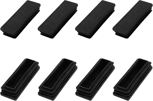 METALLIXITY Rectangle End Caps 12Pcs, Plastic Rectangle Tube Inserts Threaded by METALLIXITY