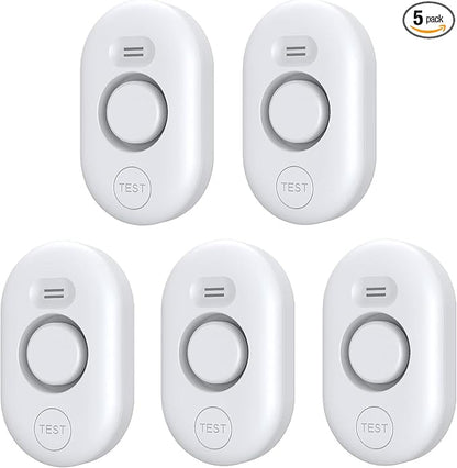 5 Pack Water Leak Detectors for Home, 100dB Water Sensor Alarm for Basement by METAK