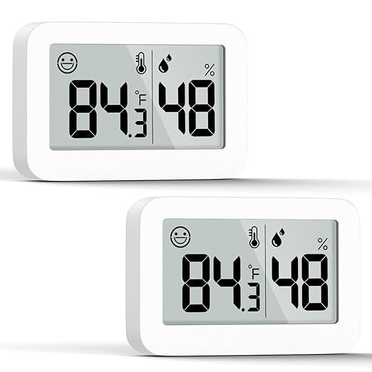 DOOMAY 2-Pack Mini Hygrometer Indoor Thermometer, Humidity Gauge by DOOMAY