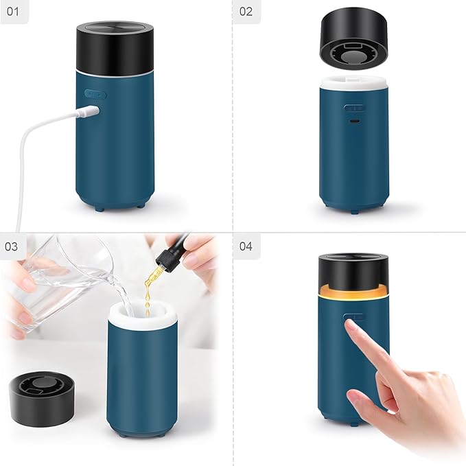 HODEMI Portable Smart Essential Oil Diffuser, Cold Mist Car Air Freshener - Image 8