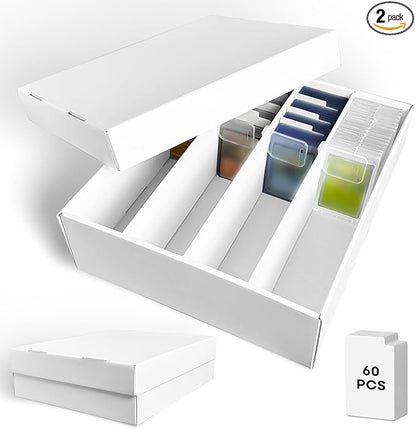 2-Pack Trading Card Storage Box, Top loader Storage Boxes, includes Card by Fageverld