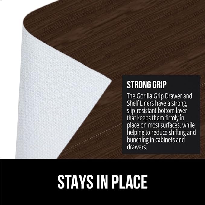 GORILLA GRIP DripGuard Shelf Liner, Non-Adhesive Drawer and Kitchen Cabinet - Image 3