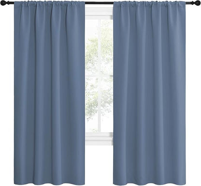 NICETOWN Stone Blue Blackout Curtains - Image 2