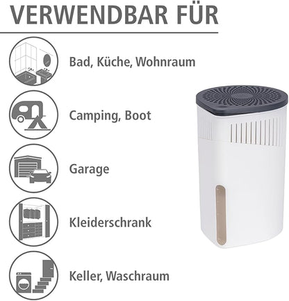 WENKO Portable Dehumidifier Drop Design, Compact and Rechargeable Dehumidifier - Image 5