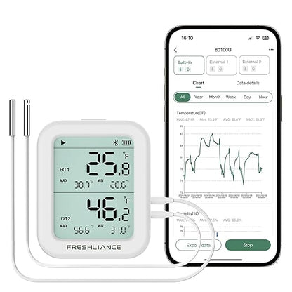 Freshliance Temperature Humidity Data Logger Recorder Bluetooth by FRESHLIANCE