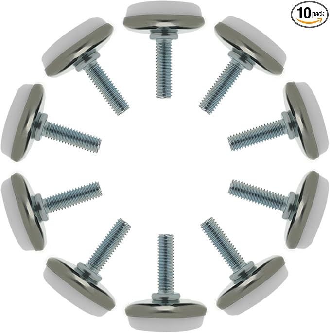 uxcell M6 x 20 x 30 Screw on Furniture Threaded Stem Glide Leveling Feet by uxcell