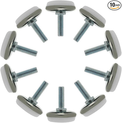 uxcell M6 x 20 x 30 Screw on Furniture Threaded Stem Glide Leveling Feet by uxcell