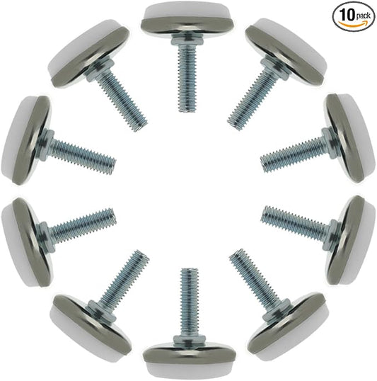 uxcell M6 x 20 x 30 Screw on Furniture Threaded Stem Glide Leveling Feet by uxcell