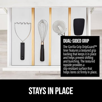 GORILLA GRIP DripGuard Shelf Liner, Non-Adhesive Drawer and Kitchen Cabinet - Image 4