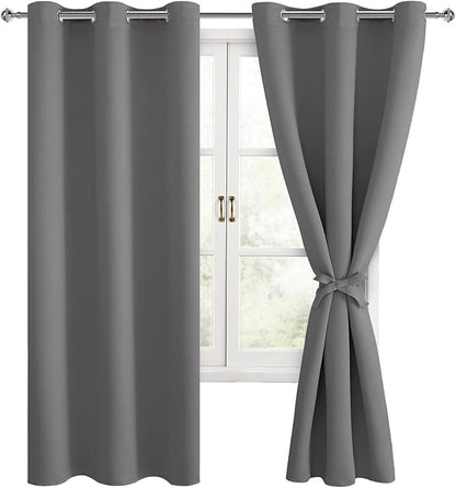 Hiasan Blackout Curtains for Bedroom and Living Room, Light Blocking, Noise by Hiasan