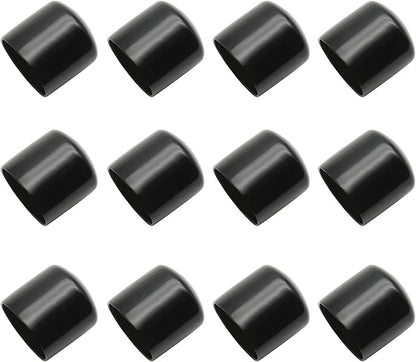 12Pcs Round PVC End Caps, 1-3/8" Vinyl Flexible Bolt Chair Leg Caps Plastic by Bonsicoky