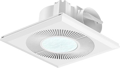 Bathroom Exhaust Fan with Light 165CFM Shower Bathroom Vent Fan with 11.8IN 15w by FWASTT
