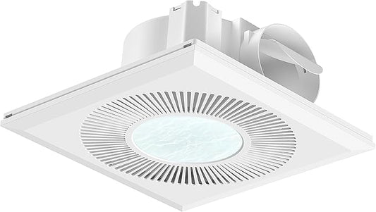 Bathroom Exhaust Fan with Light 165CFM Shower Bathroom Vent Fan with 11.8IN 15w by FWASTT