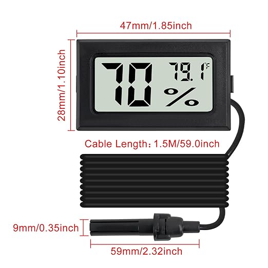 3Pcs Fahrenheit Thermometer Hygrometer Mini Digital - Image 5