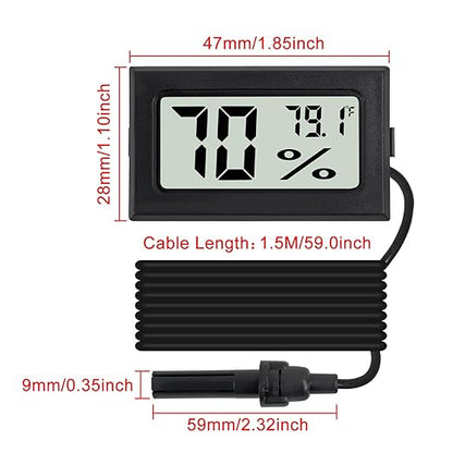 3Pcs Fahrenheit Thermometer Hygrometer Mini Digital - Image 5
