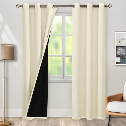 BGment Cream 100% Blackout Curtains by BGment