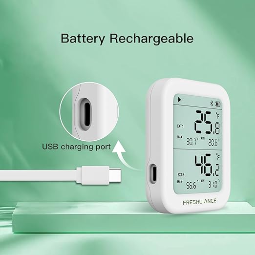 Freshliance Temperature Humidity Data Logger Recorder Bluetooth - Image 9