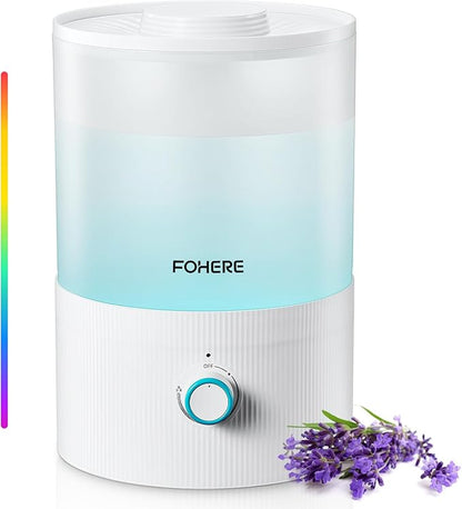 FOHERE Humidifier for Bedroom Baby, 3.2L Top Fill Cool Mist Humidifiers for by HOME