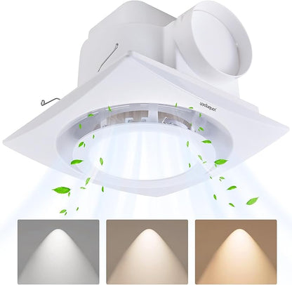 Bathroom Exhaust Fan with Light, 3000K/4500K/6000K Selectable, 110 CFM 1.0 by yanliangvich