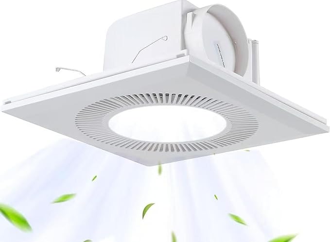Bathroom Exhaust Fan With Light, DC Energy-Saving Ventilation Fan, Ceiling by Aydomer