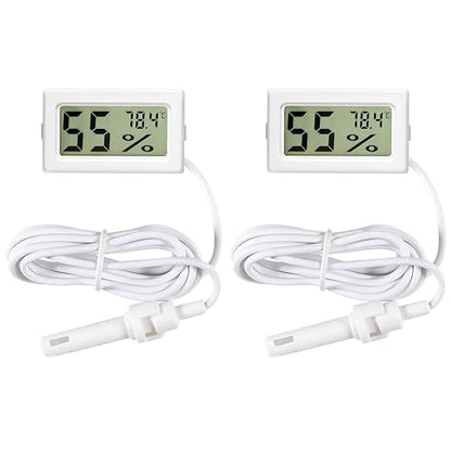 2Pcs Mini Digital Thermometer Hygrometer by AITIAO