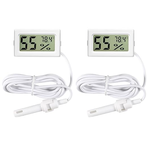 2Pcs Mini Digital Thermometer Hygrometer by AITIAO