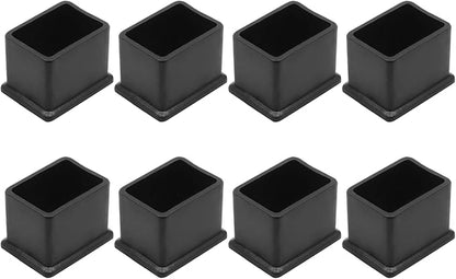 8 Pcs Rectangle PVC Furniture Leg Caps, Vinyl Flexible Chair Leg Floor by Bonsicoky