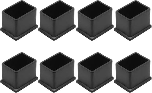 8 Pcs Rectangle PVC Furniture Leg Caps, Vinyl Flexible Chair Leg Floor by Bonsicoky