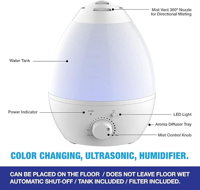 Bell+howell 7 Led Color Changing Humidifer - Image 5