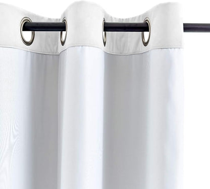 ChadMade Blackout Lined Premium Velvet Curtain Off White 100Wx96L Inch - Image 3