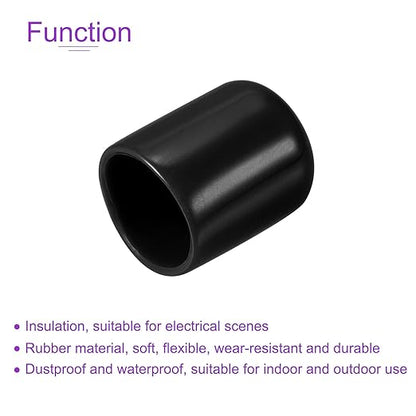 DMiotech 20 Pack 9/16" ID Black Screw Thread Protectors Rubber End Caps Bolt - Image 5