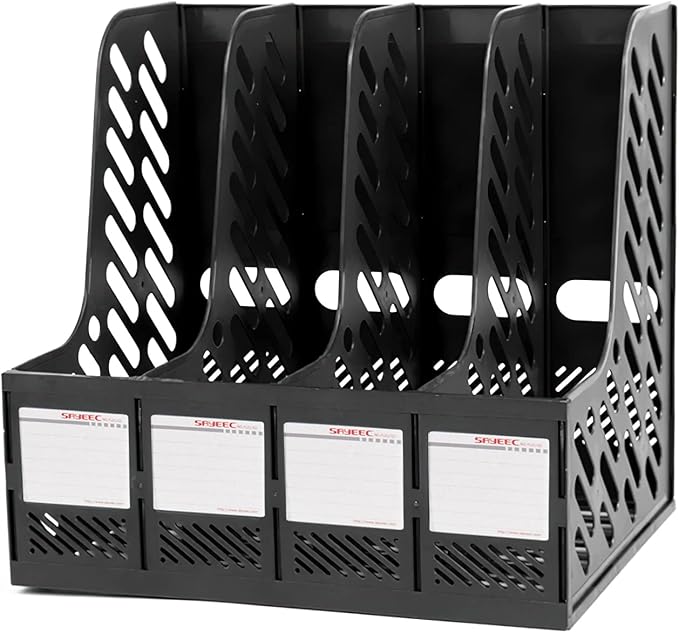 SAYEEC Magazine File Holder, Plastic Desktop File Folder Organizer by SAYEEC