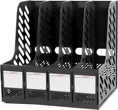 SAYEEC Magazine File Holder, Plastic Desktop File Folder Organizer by SAYEEC