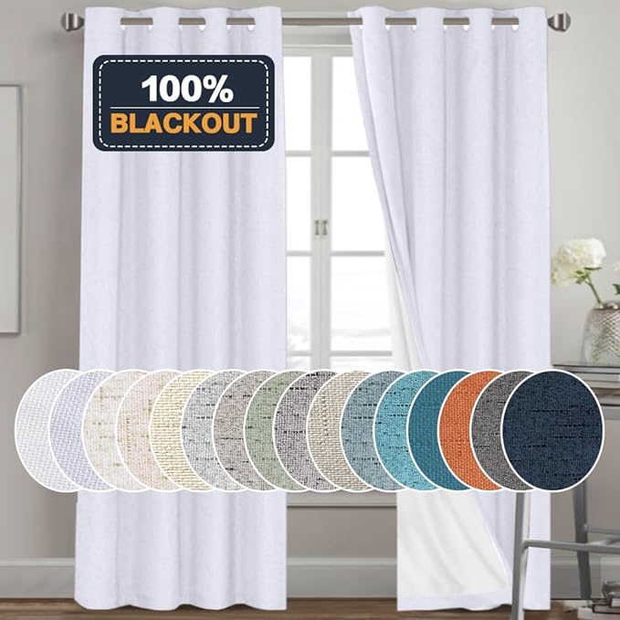 PrinceDeco Linen Texture Curtains by PrinceDeco