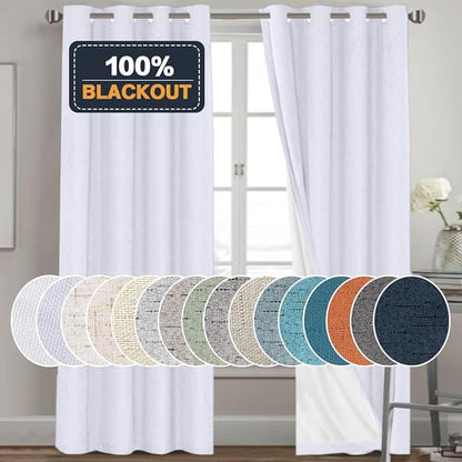 PrinceDeco Linen Texture Curtains by PrinceDeco