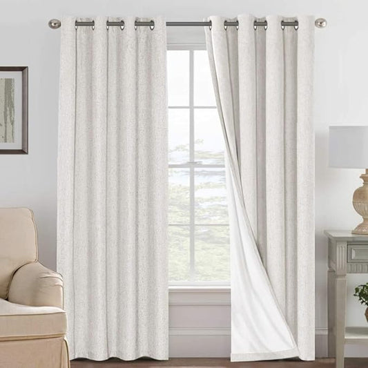 H.VERSAILTEX Ivory Blackout Curtains by HVERSAILTEX