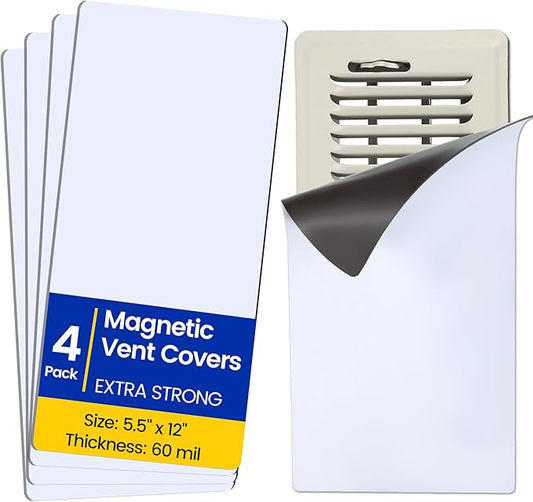 Magnetic Vent Covers, Extra Strong Magnets, 5.5" x 12" Ultra Thick 60mil by Unknown
