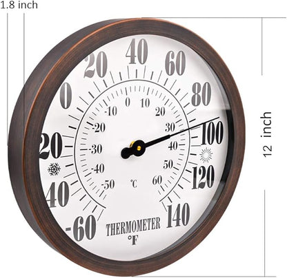 12" Large Outdoor Thermometer - Image 3